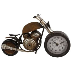 Gifts Amsterdam Desk Clock Motor Metal Brown 35x13x17.5cm