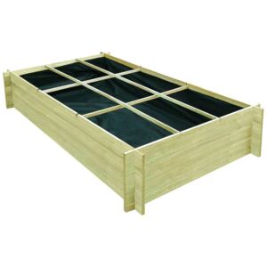 VidaXL Garden Raised Vegetable Bed Impregnated Pinewood 197x100x40 cm