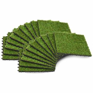 VidaXL Artificial Grass Tiles 20 pcs 30x30 cm Green