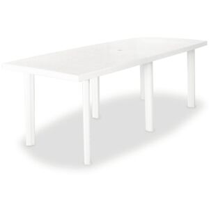 VidaXL Garden Table White 210x96x72 cm Plastic