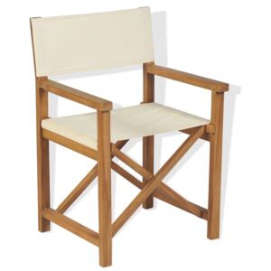 VidaXL Folding Director's Chair Solid Teak Wood