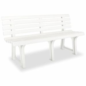 VidaXL Garden Bench 145,5 cm Plastic White