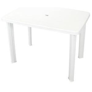 VidaXL Garden Table White 101x68x72 cm Plastic