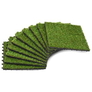 VidaXL Artificial Grass Tiles 10 pcs 30x30 cm Green