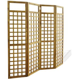 VidaXL 4-Panel Room Divider / Trellis Solid Acacia Wood 160x170 cm