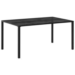 VidaXL Garden Table Black 150x90x72 cm Steel