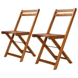 VidaXL Outdoor Bistro Chairs 2 pcs Solid Acacia Wood