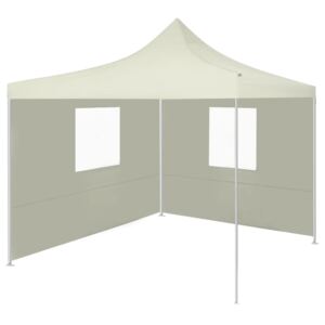 VidaXL Foldable Tent with 2 Walls 3x3 m Cream