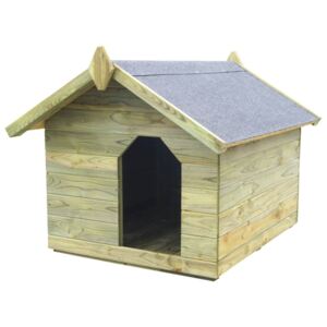 VidaXL Garden Dog House with Opening Roof Impregnated Pinewood