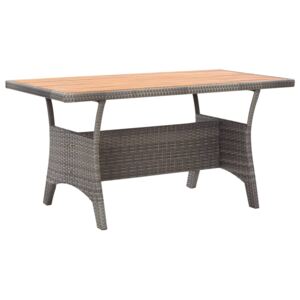 VidaXL Garden Table Grey 130x70x66 cm Solid Acacia Wood