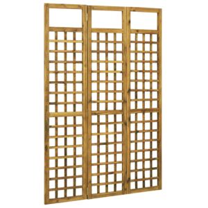 VidaXL 3-Panel Room Divider/Trellis Solid Acacia Wood 120x170 cm