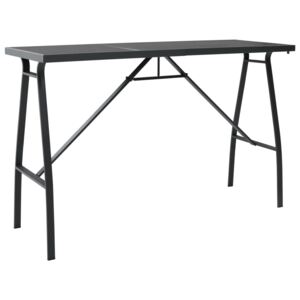 VidaXL Garden Bar Table Black 180x60x110 cm Tempered Glass