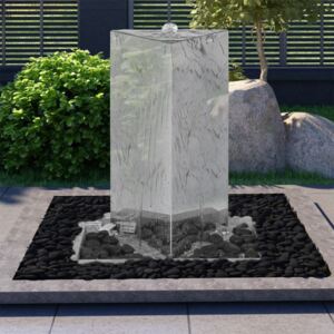 VidaXL Garden Fountain with Pump Stainless Steel 76 cm Triangular