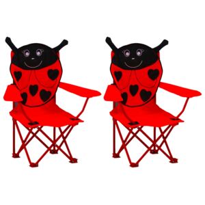 VidaXL Kids' Garden Chairs 2 pcs Red Fabric