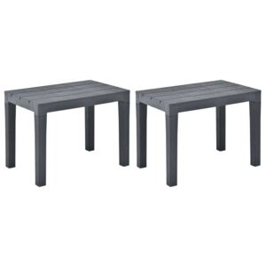 VidaXL Garden Benches 2 pcs Anthracite Plastic