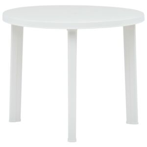 VidaXL Garden Table White 89 cm Plastic