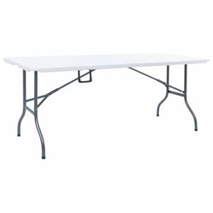 VidaXL Folding Garden Table White 180x72x72 cm HDPE