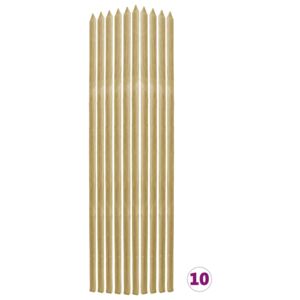 VidaXL Plant Support Sticks 10 pcs 2.8x2.8x150 cm Impregnated Pinewood