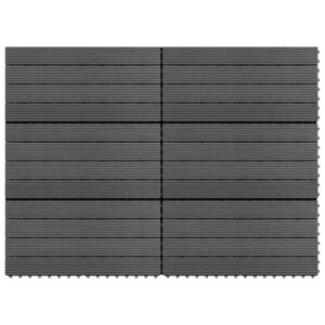 VidaXL WPC Tiles 60x30 cm 6 pcs 1m² Grey