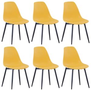 VidaXL Dining Chairs 6 pcs Yellow PP