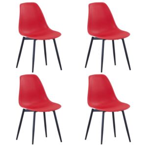 VidaXL Dining Chairs 4 pcs Red PP