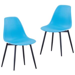 VidaXL Dining Chairs 2 pcs Blue PP