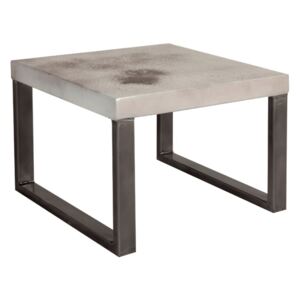 Verty Furniture Industrial Design with Distress Finish Coffee Table - White
