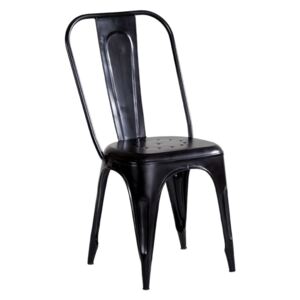 Verty Furniture Metal Chair Black Upcycled Industrial Vintage Mintis Pair Brown