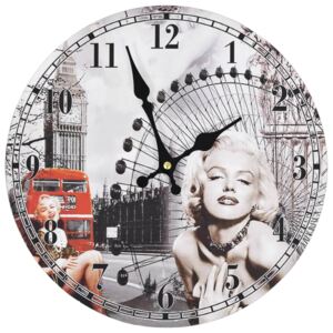VidaXL Vintage Wall Clock Marilyn Monroe 30 cm