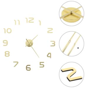 VidaXL 3D Wall Clock Modern Design 100 cm XXL Gold