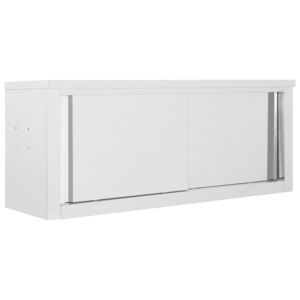 VidaXL Kitchen Wall Cabinet with Sliding Doors 120x40x50 cm Stainless Steel