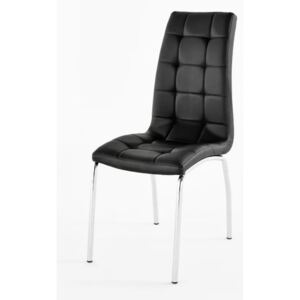 Netfurniture Geo Dining Kitchen High Back Padded Chair Black Or White