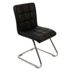 Netfurniture Castro Dining Kitchen Chair Black Padded Chair Z Shaped