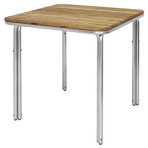 Netfurniture Hester Square Ash And Aluminium Indoor Outdoor Table 700mm