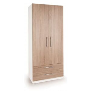 Netfurniture Eitan Quality Bedroom Combi Wardrobe - Oak Doors Drawers White Or Oak