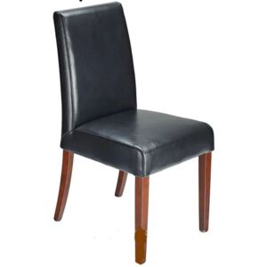 Netfurniture Florence Bonded Leather Dining Kitchen Chair Black Padded Seat And