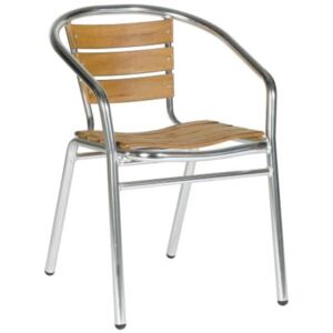 Netfurniture Acfa Aluminium And Teak Chair - Outdoor