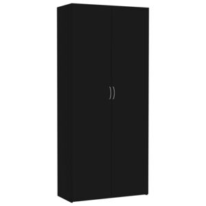 VidaXL Storage Cabinet Black 80x35.5x180 cm Chipboard