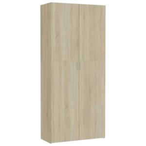 VidaXL Storage Cabinet Sonoma Oak 80x35.5x180 cm Chipboard