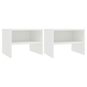 VidaXL Bedside Cabinets 2 pcs White 40x30x30 cm Chipboard