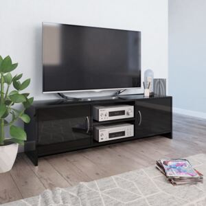 VidaXL TV Cabinet High Gloss Black 120x30x37.5 cm Chipboard