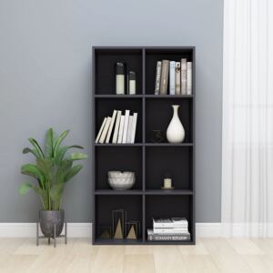 VidaXL Book Cabinet/Sideboard High Gloss Grey 66x30x130 cm Chipboard