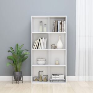 VidaXL Book Cabinet/Sideboard High Gloss White 66x30x130 cm Chipboard