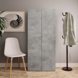 VidaXL Shoe Cabinet Concrete Grey 80x35.5x180 cm Chipboard