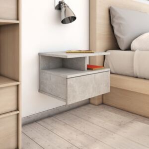 VidaXL Floating Nightstand Concrete Grey 40x31x27cm Chipboard