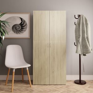 VidaXL Shoe Cabinet Sonoma Oak 80x35.5x180 cm Chipboard