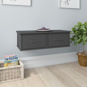 VidaXL Wall-mounted Drawer Shelf Grey 60x26x18.5 cm Chipboard