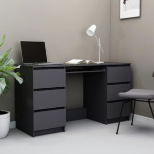 VidaXL Writing Desk Grey 140x50x77 cm Chipboard