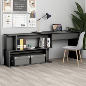 VidaXL Corner Desk Grey 200x50x76 cm Chipboard