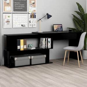 VidaXL Corner Desk Black 200x50x76 cm Chipboard